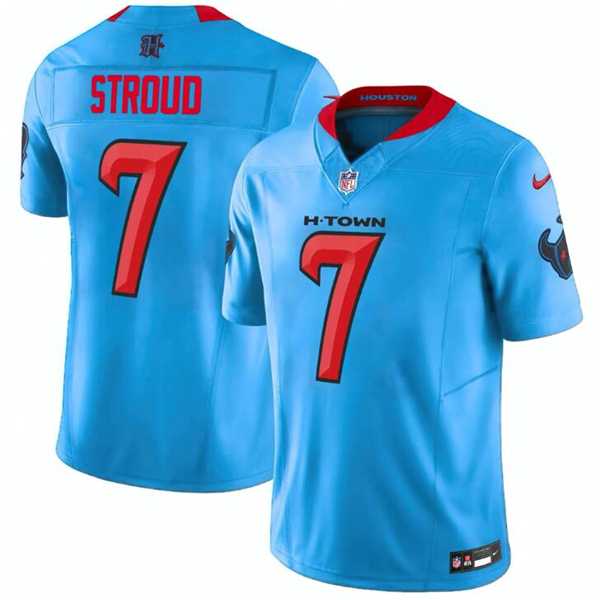 Men & Women & Youth Houston Texans #7 C.J. Stroud Blue 2024 Vapor F.U.S.E. Limited Football Stitched Jersey->green bay packers->NFL Jersey